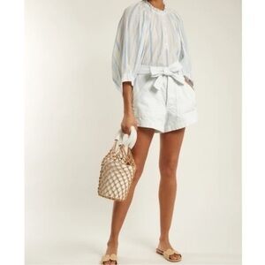 Apiece Apart Everlasting Blouse striped cotton